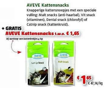 Promoties Aveve kattensnacks - Huismerk - Aveve - Geldig van 27/05/2014 tot 08/06/2014 bij Aveve