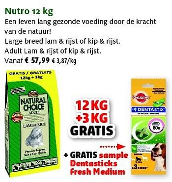 Promoties Nutro large breed lam + rijst of kip + rijst. adult lam + rijst of kip + rijst - Nutro - Geldig van 27/05/2014 tot 08/06/2014 bij Aveve