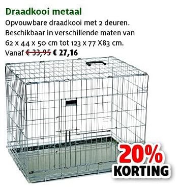 Promoties Draadkooi metaal - Huismerk - Aveve - Geldig van 27/05/2014 tot 08/06/2014 bij Aveve
