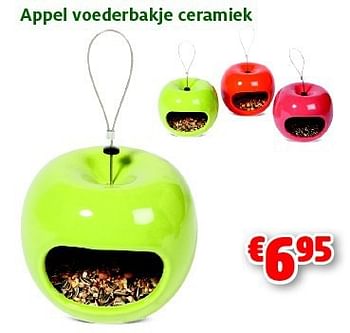 Promoties Appel voederbakje ceramiek - Huismerk - Aveve - Geldig van 27/05/2014 tot 08/06/2014 bij Aveve