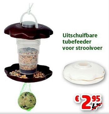 Promoties Uitschuifbare tubefeeder voor strooivoer - Huismerk - Aveve - Geldig van 27/05/2014 tot 08/06/2014 bij Aveve