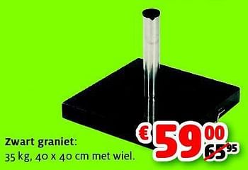 Promoties Parasolvoet zwart graniet: - Huismerk - Aveve - Geldig van 27/05/2014 tot 08/06/2014 bij Aveve