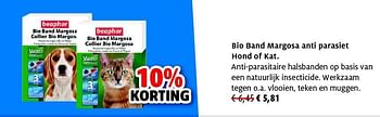 Promoties Bio band margosa anti parasiet hond of kat - Beaphar - Geldig van 27/05/2014 tot 08/06/2014 bij Aveve