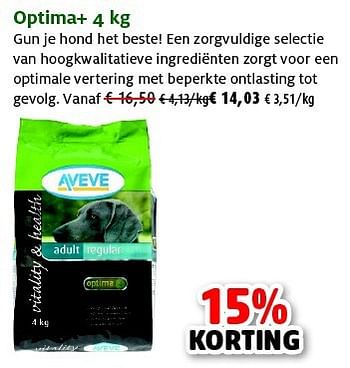 Promoties Optima+ - Huismerk - Aveve - Geldig van 27/05/2014 tot 08/06/2014 bij Aveve