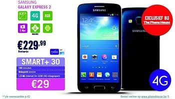 Promoties Samsung galaxy express 2 - Samsung - Geldig van 01/06/2014 tot 30/06/2014 bij The Phone House
