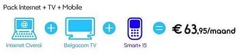 Promoties Pack internet + tv + mobile - Huismerk - Belgacom - Geldig van 01/06/2014 tot 30/06/2014 bij Belgacom