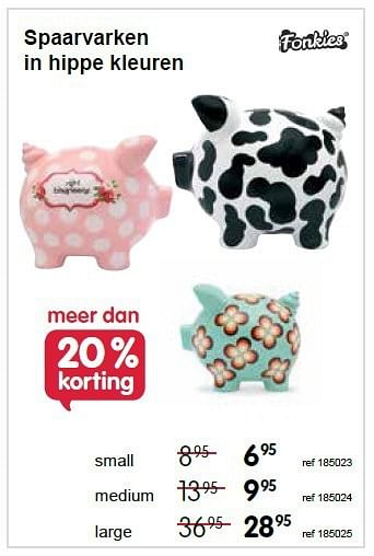 Promoties Spaarvarken in hippe kleuren - Fonkies - Geldig van 02/06/2014 tot 29/06/2014 bij Freetime