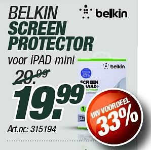 Promoties Belkin screen protector - BELKIN - Geldig van 02/06/2014 tot 30/06/2014 bij Auva