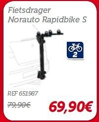 Promoties Fietsdrager norauto rapidbike s - Norauto - Geldig van 16/06/2014 tot 15/07/2014 bij Auto 5
