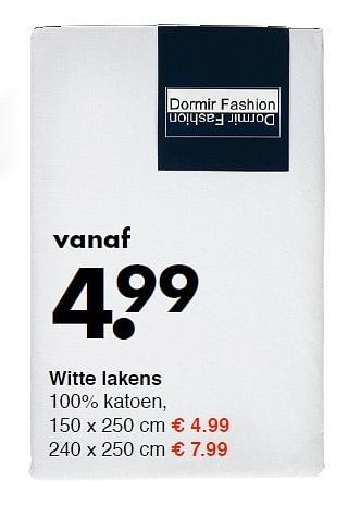 Welkom ~ kant premie Huismerk - Wibra Witte lakens - Promotie bij Wibra
