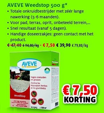 Promoties Aveve weedstop - Huismerk - Aveve - Geldig van 17/06/2014 tot 29/06/2014 bij Aveve