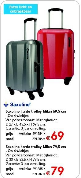 Saxoline trolley milan - bij ColliShop