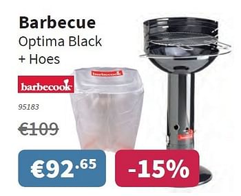 Promoties Barbecook barbecue optima black + hoes - Barbecook - Geldig van 19/06/2014 tot 02/07/2014 bij Cevo Market
