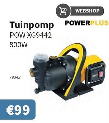 Promoties Powerplus tuinpomp pow xg9442 - Powerplus - Geldig van 19/06/2014 tot 02/07/2014 bij Cevo Market