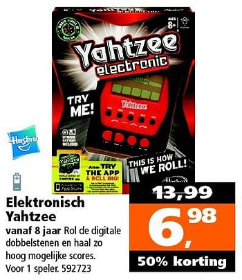 aanklager groef Uitroepteken Hasbro Elektronisch yahtzee - Promotie bij Intertoys
