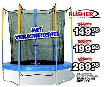 Promoties Trampoline met net 426 cm - Rusher - Geldig van 23/06/2014 tot 27/07/2014 bij Maxi Toys