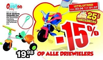 Promoties Mijn eerste driewieler. - Ouatoo Baby - Geldig van 23/06/2014 tot 27/07/2014 bij Maxi Toys