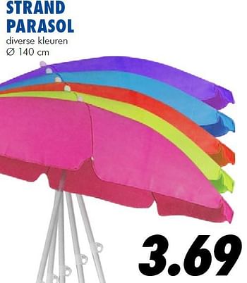 Huismerk - Strand parasol Promotie bij Action