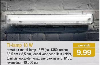 injecteren slinger lading Huismerk - Aldi Tl-lamp 18 w - Promotie bij Aldi