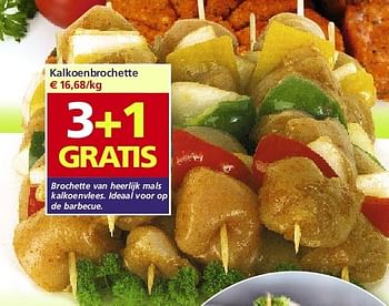 Promoties Kalkoenbrochette - Huismerk - Vleesmeesters - Geldig van 16/07/2014 tot 22/07/2014 bij Vleesmeesters