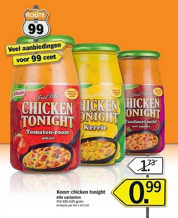 Promoties Knorr chicken tonight - Knorr - Geldig van 28/07/2014 tot 03/08/2014 bij Albert Heijn