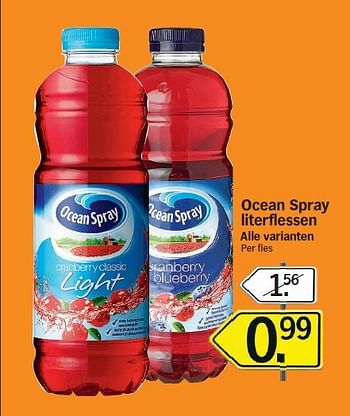 Promotions Ocean spray literflessen - Ocean Spray - Valide de 28/07/2014 à 03/08/2014 chez Albert Heijn
