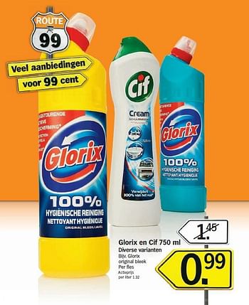 Promoties Glorix en cif original bleek - Glorix - Geldig van 28/07/2014 tot 03/08/2014 bij Albert Heijn