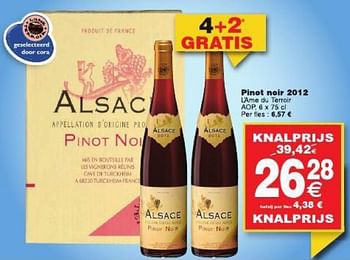 Promoties Pinot noir 2012 - Rode wijnen - Geldig van 29/07/2014 tot 11/08/2014 bij Cora