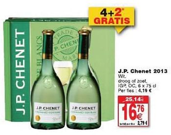 Promoties J.p. chenet 2013 - Witte wijnen - Geldig van 29/07/2014 tot 11/08/2014 bij Cora