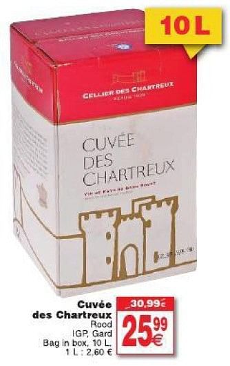 Promoties Cuvee des chartreux - Rode wijnen - Geldig van 29/07/2014 tot 11/08/2014 bij Cora