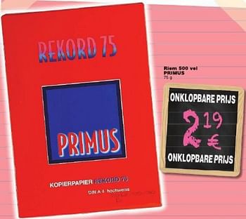 Promotions Riem 500 vel primus - Primus - Valide de 29/07/2014 à 11/08/2014 chez Cora