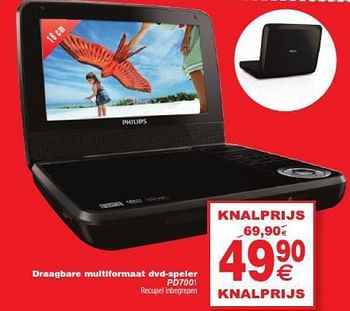 Promoties Philips draagbare multiformaat dvd-speler pd7001 - Philips - Geldig van 29/07/2014 tot 11/08/2014 bij Cora
