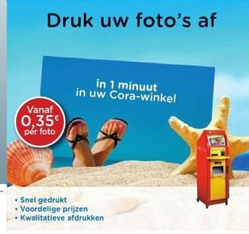 Promoties Druk uw foto`s af - Huismerk - Cora - Geldig van 29/07/2014 tot 11/08/2014 bij Cora