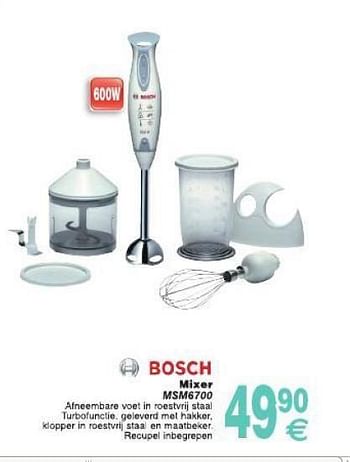 Promoties Bosch mixer msm6700 - Bosch - Geldig van 29/07/2014 tot 11/08/2014 bij Cora