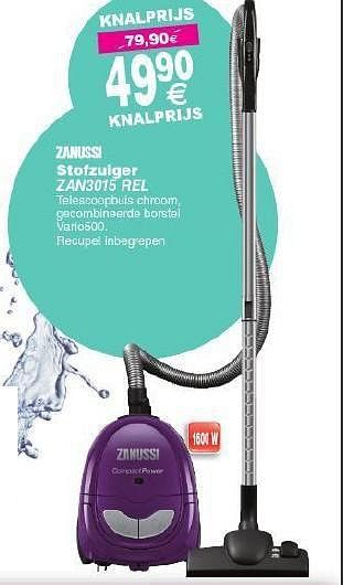 Promotions Zanussi stofzuiger zan3015 rel - Zanussi - Valide de 29/07/2014 à 11/08/2014 chez Cora