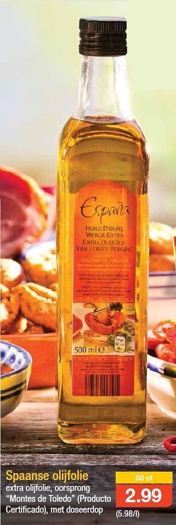Promoties Spaanse olijfolie - Espana - Geldig van 30/07/2014 tot 05/08/2014 bij Aldi