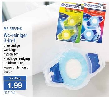 Promoties Mr fresh wc-reiniger 3-in-1 - MR. FRESH - Geldig van 30/07/2014 tot 05/08/2014 bij Aldi