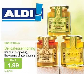 Promoties Honeysun delicatessenhoning - Honeysun - Geldig van 30/07/2014 tot 05/08/2014 bij Aldi
