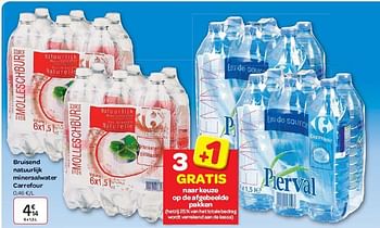 Promoties Bruisend natuurlijk mineraalwater carrefour - Huismerk - Carrefour  - Geldig van 30/07/2014 tot 11/08/2014 bij Carrefour