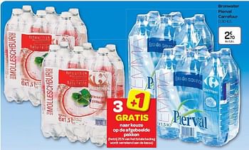Promoties Bronwater pierval carrefour - Huismerk - Carrefour  - Geldig van 30/07/2014 tot 11/08/2014 bij Carrefour