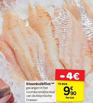 Promoties Steenbolkfilet - Huismerk - Carrefour  - Geldig van 30/07/2014 tot 04/08/2014 bij Carrefour