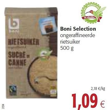 Promoties Boni selection ongeraffineerde rietsuiker - Boni - Geldig van 30/07/2014 tot 12/08/2014 bij Colruyt