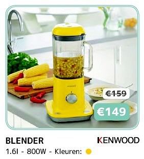 Promoties Kenwood blender - Kenwood - Geldig van 31/07/2014 tot 16/08/2014 bij Cevo Market