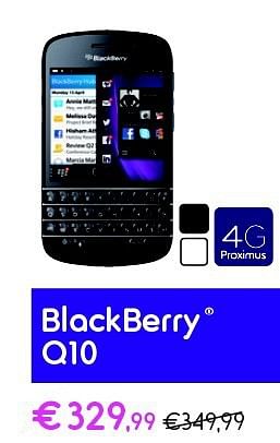 Promoties Blackberry  q10 - Blackberry - Geldig van 01/08/2014 tot 17/08/2014 bij Belgacom