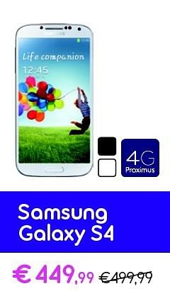 Promoties Samsung galaxy s4 - Samsung - Geldig van 01/08/2014 tot 17/08/2014 bij Belgacom
