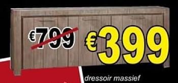 Promoties Dressoir massief - Huismerk - Belgica - Geldig van 01/08/2014 tot 31/08/2014 bij Belgica Meubelen