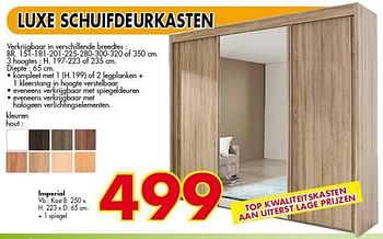 Promotions Luxe schuifdeurkasten - Produit maison - EmDecor - Valide de 11/08/2014 à 30/09/2014 chez Emdecor