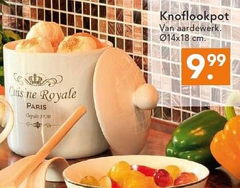 Promoties Knoflookpot - Cuisine Royale - Geldig van 11/08/2014 tot 24/08/2014 bij Blokker