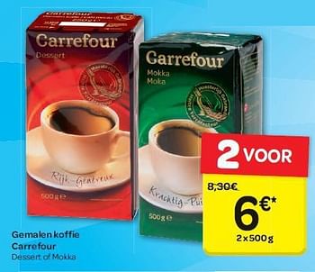 Promoties Gemalen koffie carrefour - Huismerk - Carrefour  - Geldig van 13/08/2014 tot 25/08/2014 bij Carrefour