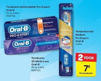 Promotions Tandenborstel medium pro expert oral-b - Oral-B - Valide de 13/08/2014 à 25/08/2014 chez Carrefour